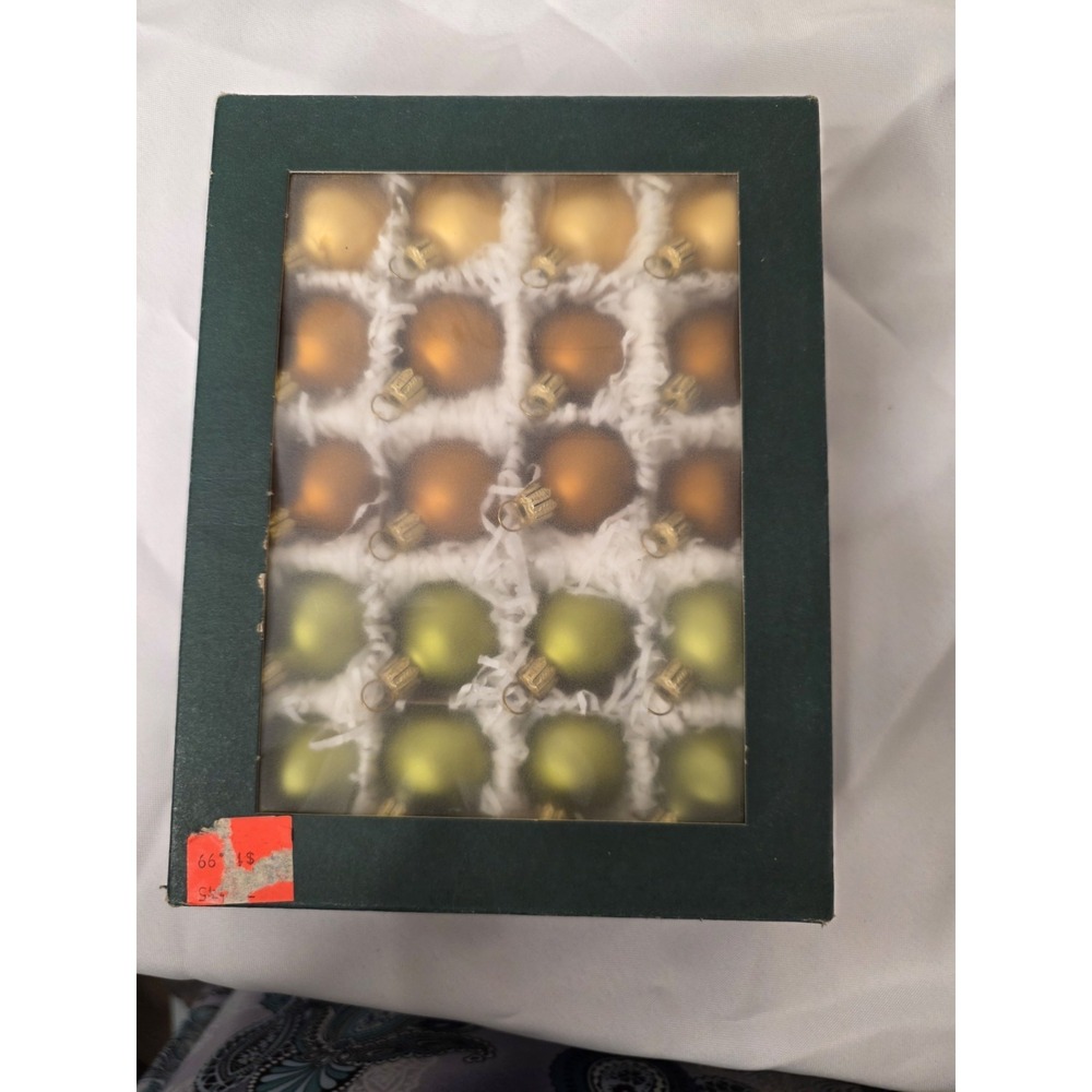 20 Mini Glass Christmas Ornaments Natural Spirit Of Winter Smith & Hawken...